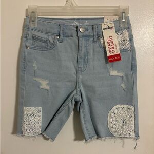 Jordache Girls Vintage Straight Bermuda Jean Shorts